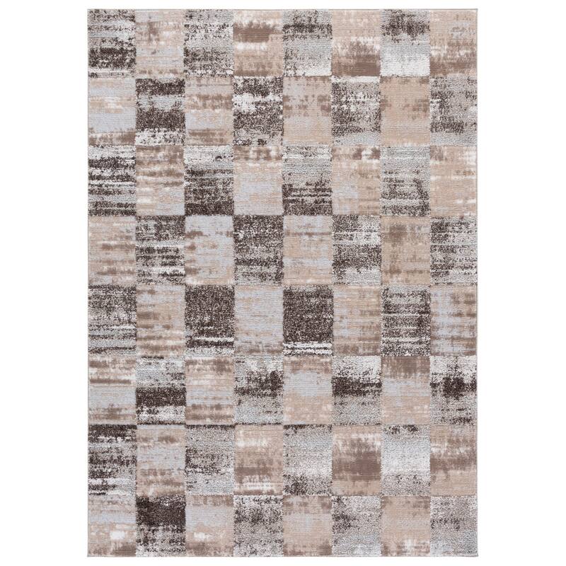 SAFAVIEH Wave Kendy Modern Rug - Beige/Grey - 4' x 6'