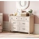 preview thumbnail 3 of 33, Farmhouse Kids Dresser with 5/6 Drawers, Wood Baby Dresser for Nursery Beige - 6-drawer