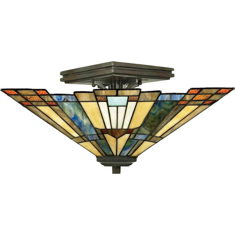 Inglenook 2-Light Semi-Flush Mount in Valiant Bronze - Valiant Bronze