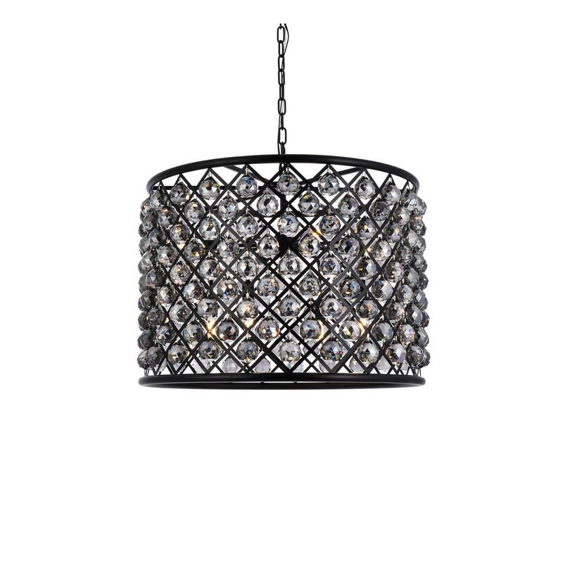 Royce Edge 8-Light Matte Black Chandelier