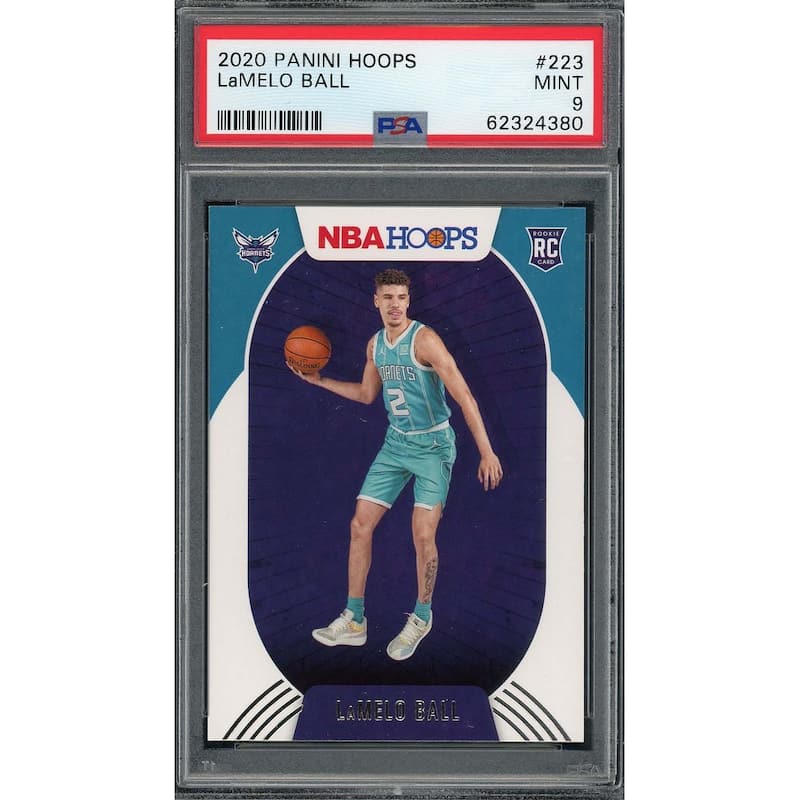 LaMelo Ball 2020 Panini Hoops Basketball Rookie Card RC #223 PSA 9 - 8'6" x 11'6"