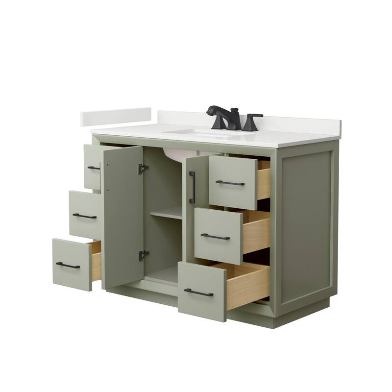 Wyndham Collection WCF414148S-QTZ-US3MXX Strada 48" Free Standing