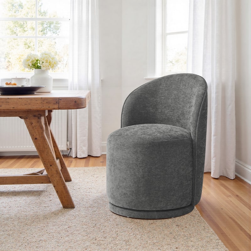 23" W Upholstered Swivel Side Chair for Dining Room, Balcony, Parlour