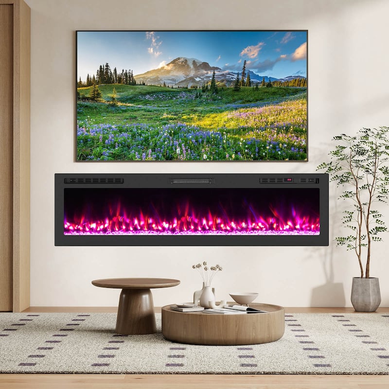 Costway 68” Smart WiFi Electric Fireplace, Work with Alexa & Google - See Details