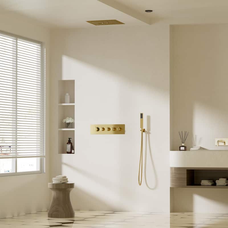 4 Functions Shower System with Multi-Function Remote Control 64 Color Lights