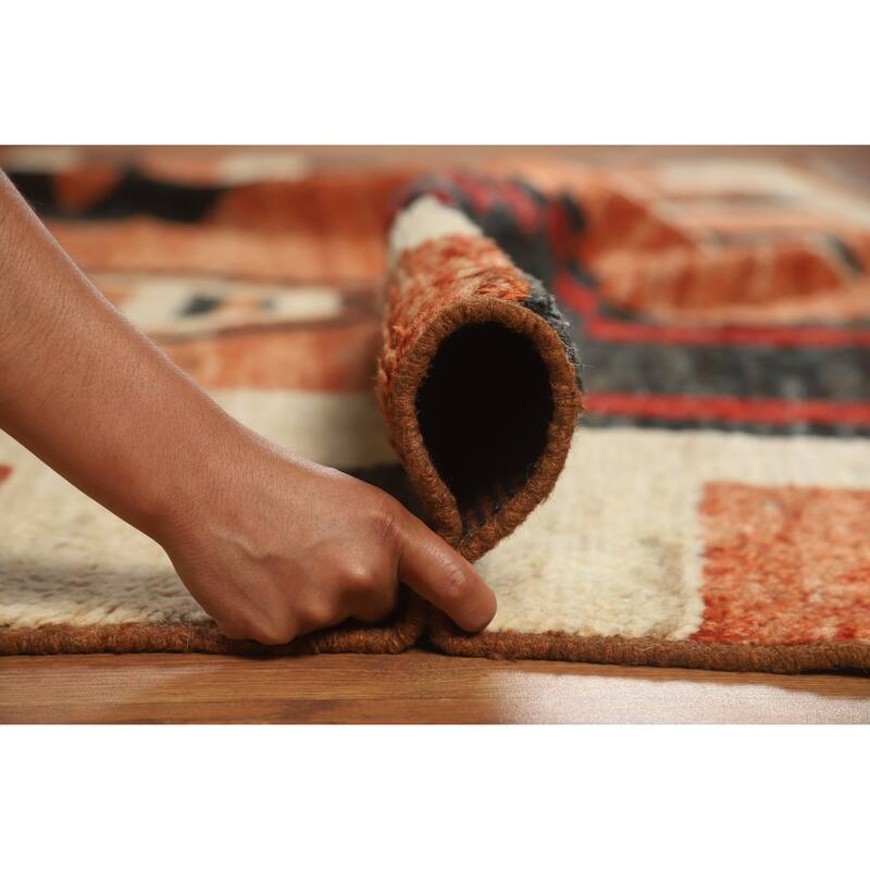 Moroccan Oriental Area Rug Handmade Bedroom Wool Carpet - 8'6" x 9'11"