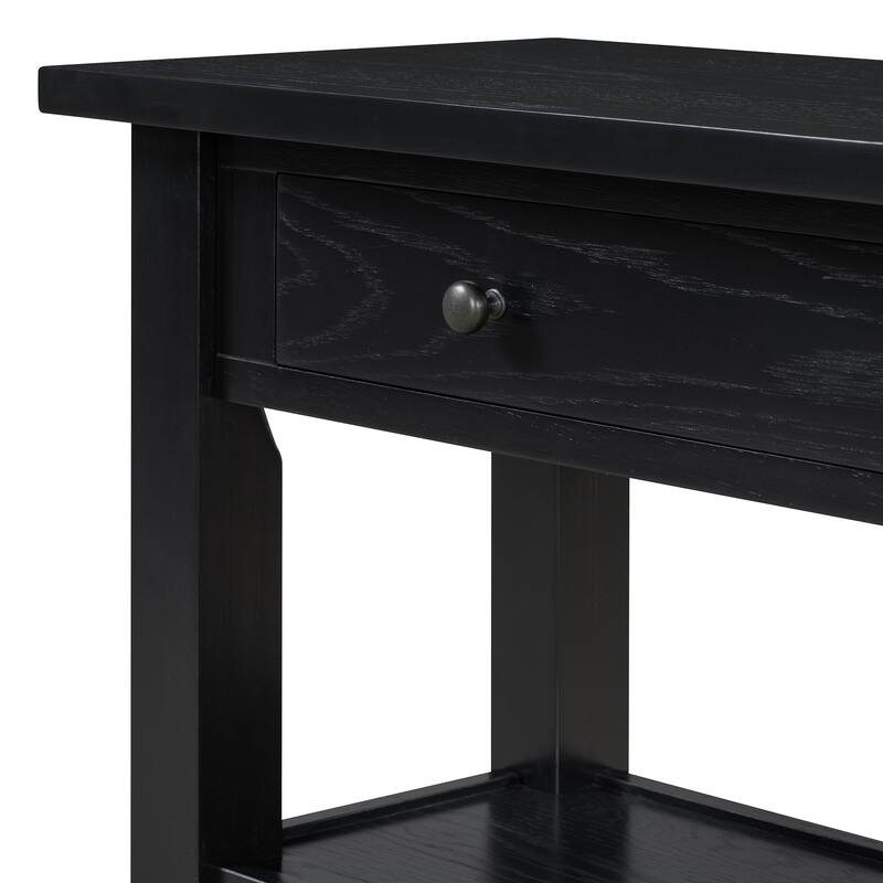 Console Table with Drawer and Two Sturdy Shelves for Entryway, Living Room