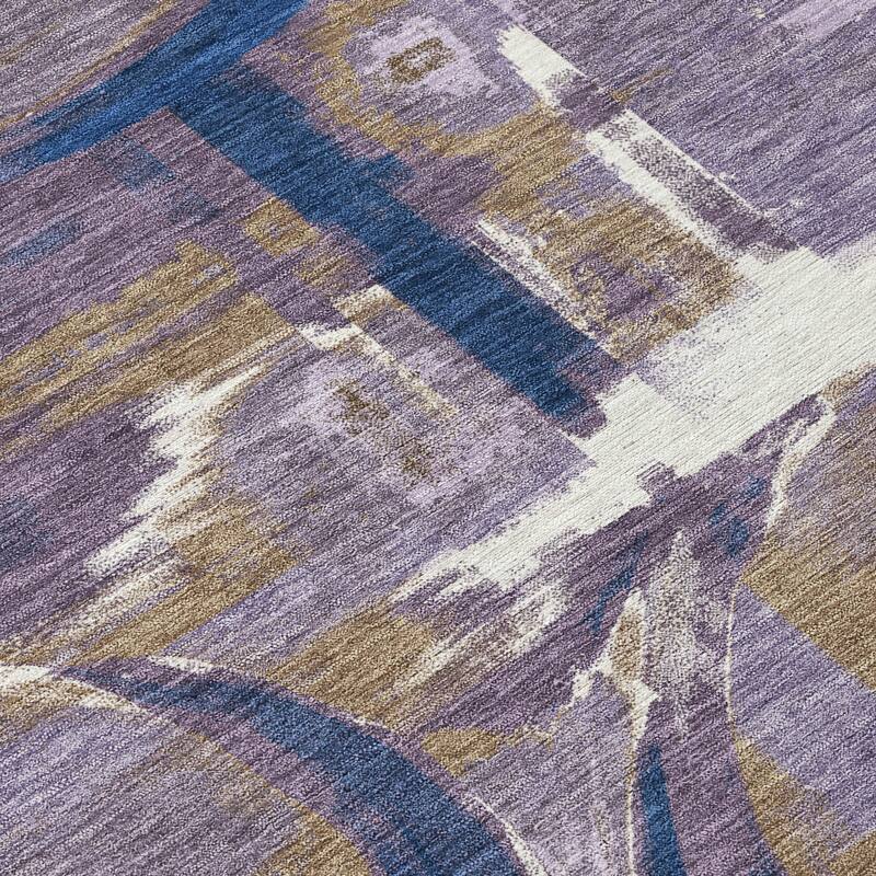 Machine Washable Indoor/ Outdoor Modern Erie Chantille Rug