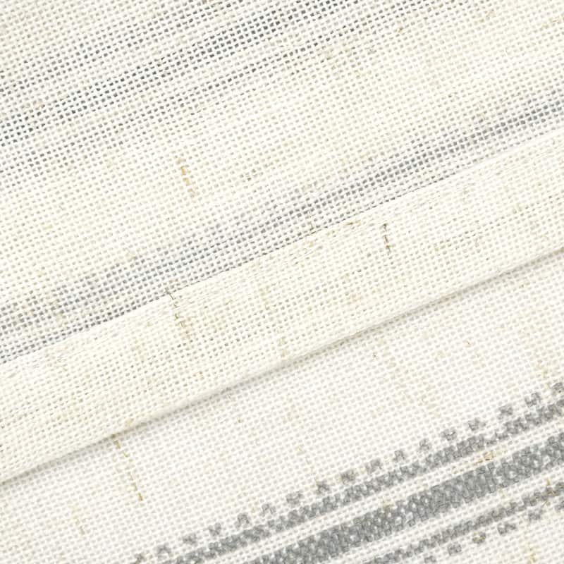 DriftAway Farmhouse Linen Blend Curtains Vertical Striped Printed Drapes