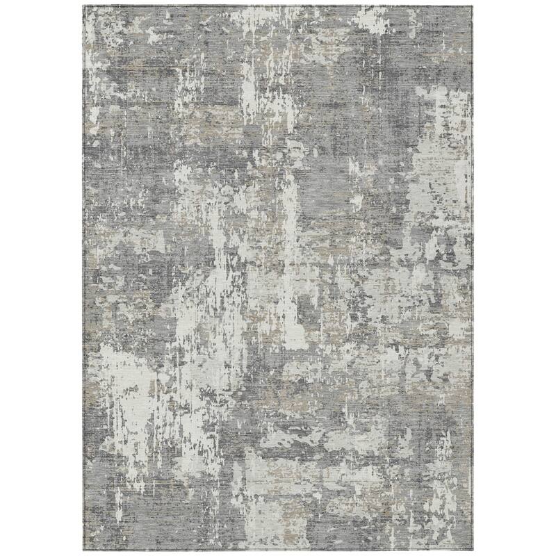 HomeRoots Abstract Transitional Rectangle Outdoor Rug