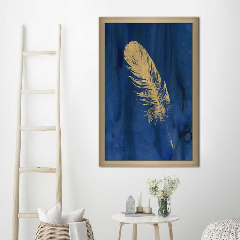 "Golden Feather III" by Carol Robinson Print on Acrylic