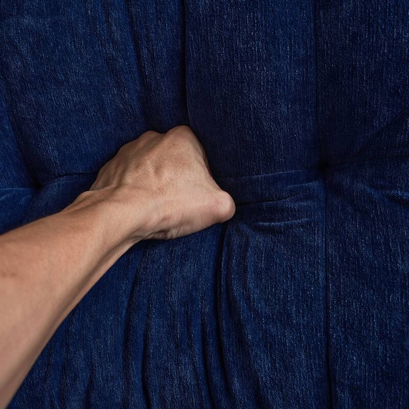 L Shaped Sectional Sofa with Chaise, Velvet Fabric Cloud Couch, Corner 3 Seater Sectional Sofa with Backrest & Armrests