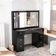 preview thumbnail 8 of 27, Boahaus Venus Modern Vanity, Glass Top, 07 Drawers - N/A Black-Basic Knobs