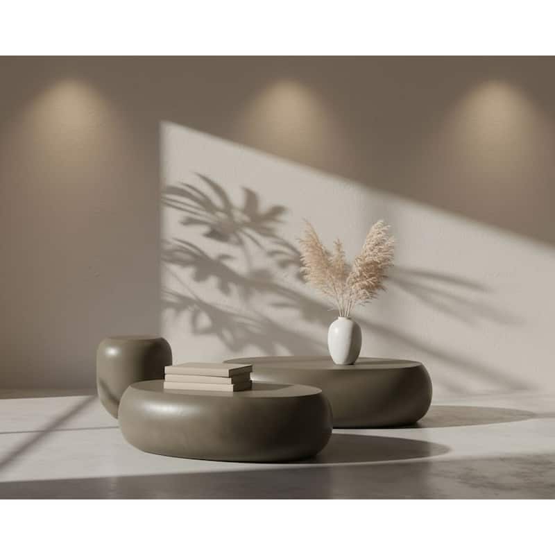 Denny Modern Grey Contrete End Table