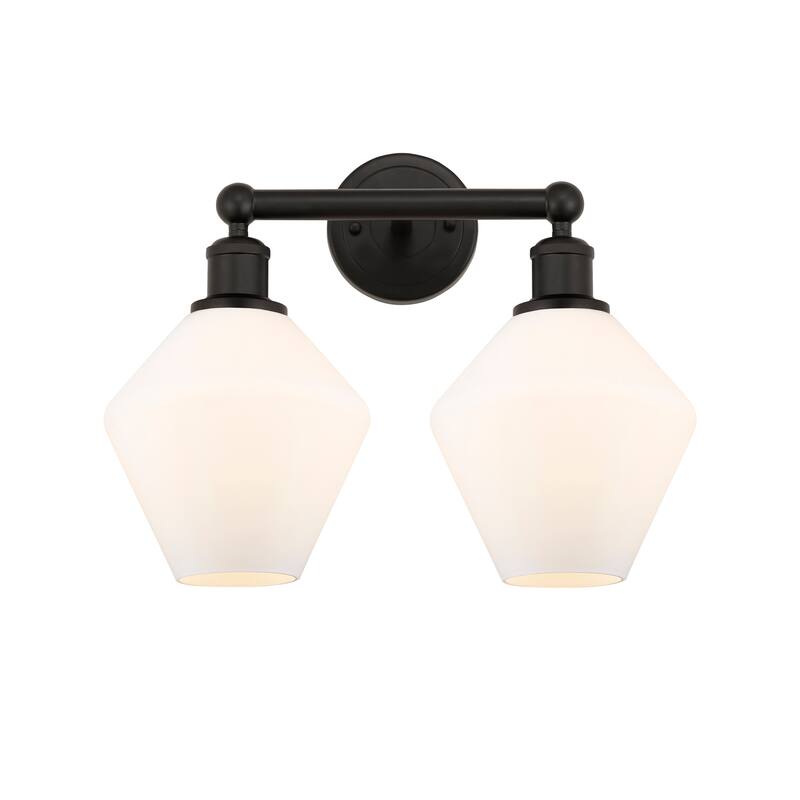 Innovations Lighting Cindyrella - 2 Light 17" Bath Vanity Light - Cased Matte White/Oil Rubbed Bronze