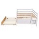 preview thumbnail 34 of 68, Low Loft Bed with Safety Fence, Climbing Ladder, Storage Drawers and Trundle Solid Wood Bed