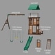 preview thumbnail 12 of 10, Backyard Discovery Lakewood Cedar Wood Swing Set, Slide, Clubhouse - 14'0" x 11'3"