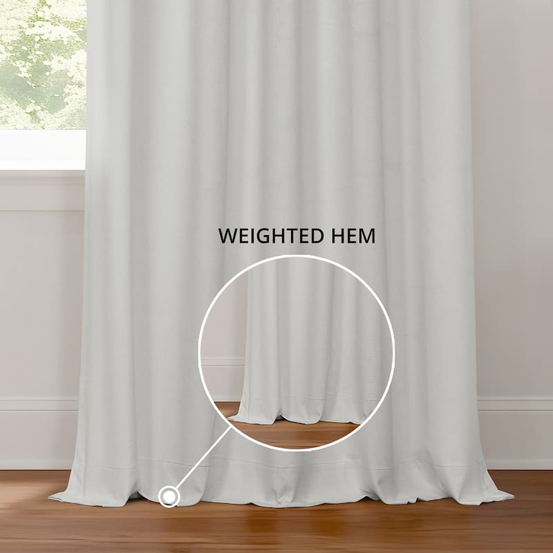 Exclusive Fabrics Performance Linen Luxury Blackout Curtains (1 Panel) - Thermal Insulation, Elegant Blackout Drapery