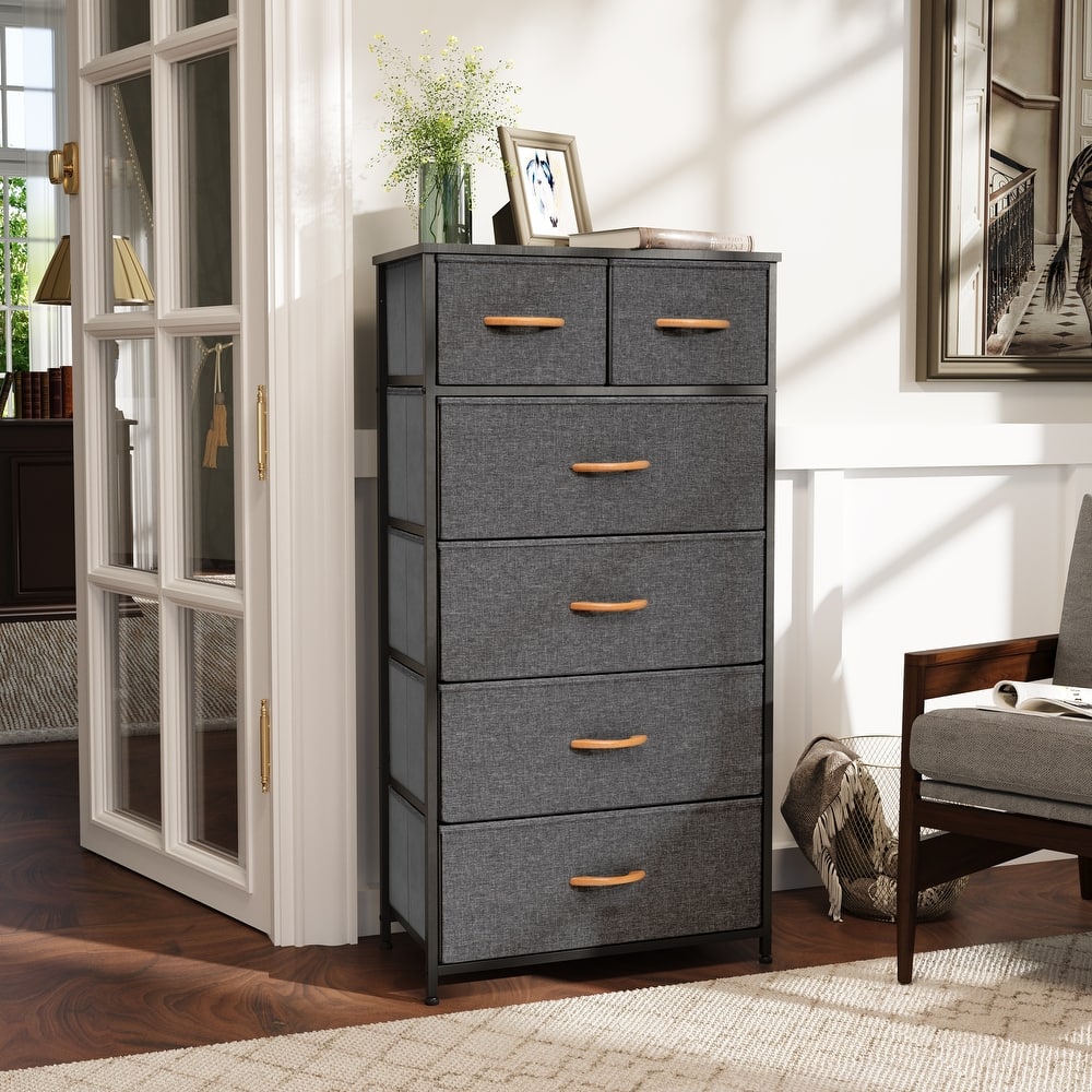 VredHom 6 Drawers Vertical Dresser Storage Tower