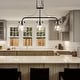 preview thumbnail 5 of 16, Modern Farmhouse 3-Light Linear Chandelier Seeded Glass Island Lights for Dining Room - L25"x W 5"x H 14"
