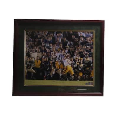 Reggie Bush Matt Leinart Autographed USC Signed Framed 16x20 Football PUSH Photo Schwartz COA - 8'6" x 11'6"