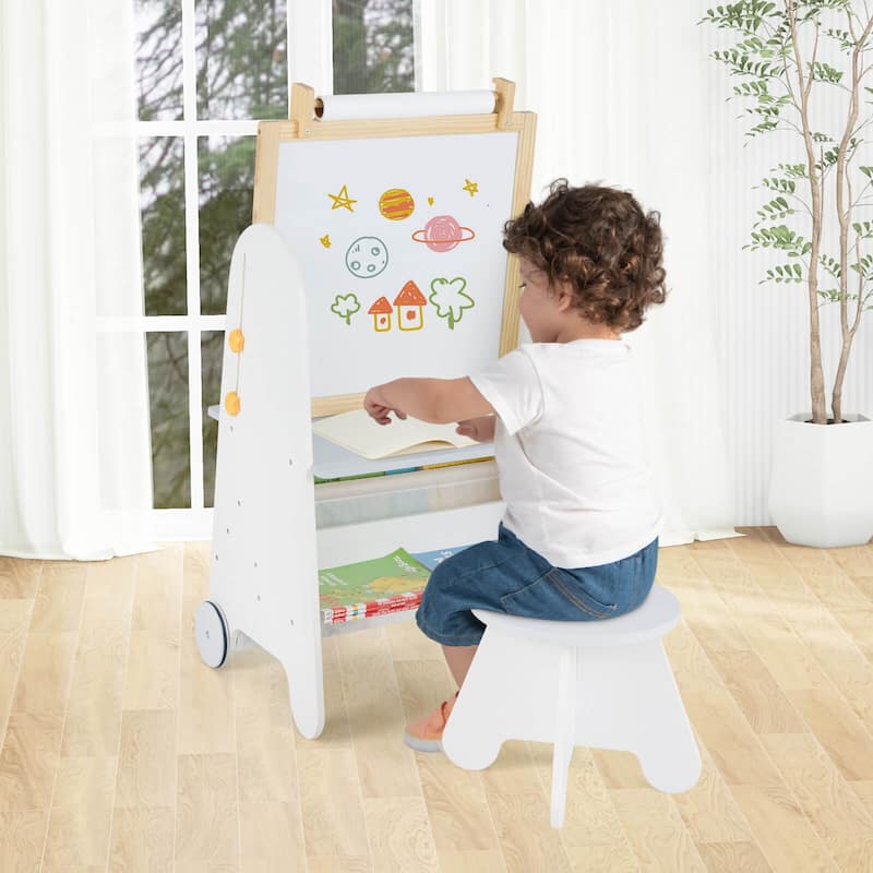 Costway 4-in-1 Kids Art Easel with Stool with Magnetic Whiteboard - See Details