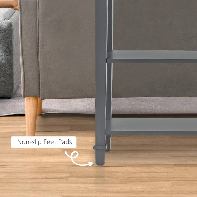 HOMCOM Modern Style Sofa Console Entry Hallway Table with Drawer and Shelves