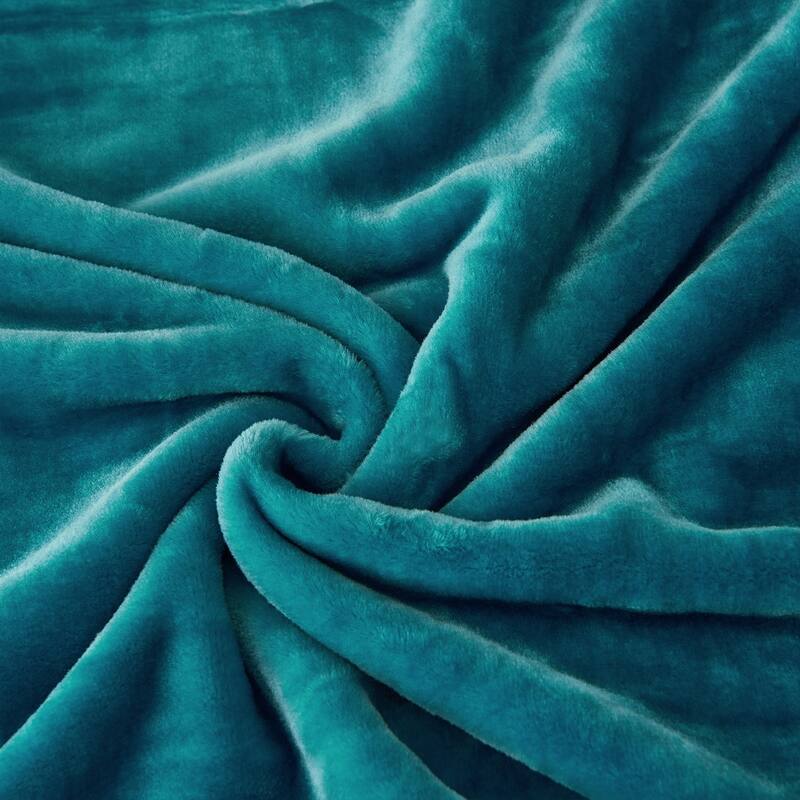 Thicken Reversible Solid Mink Fleece Blanket Fuzzy Cozy Bed Blanket for Couch Camping