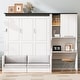 preview thumbnail 1 of 6, Murphy Bed Wall Unit with Sofa, Storage Cabinet & Desk by Harper&Bright Designs Full