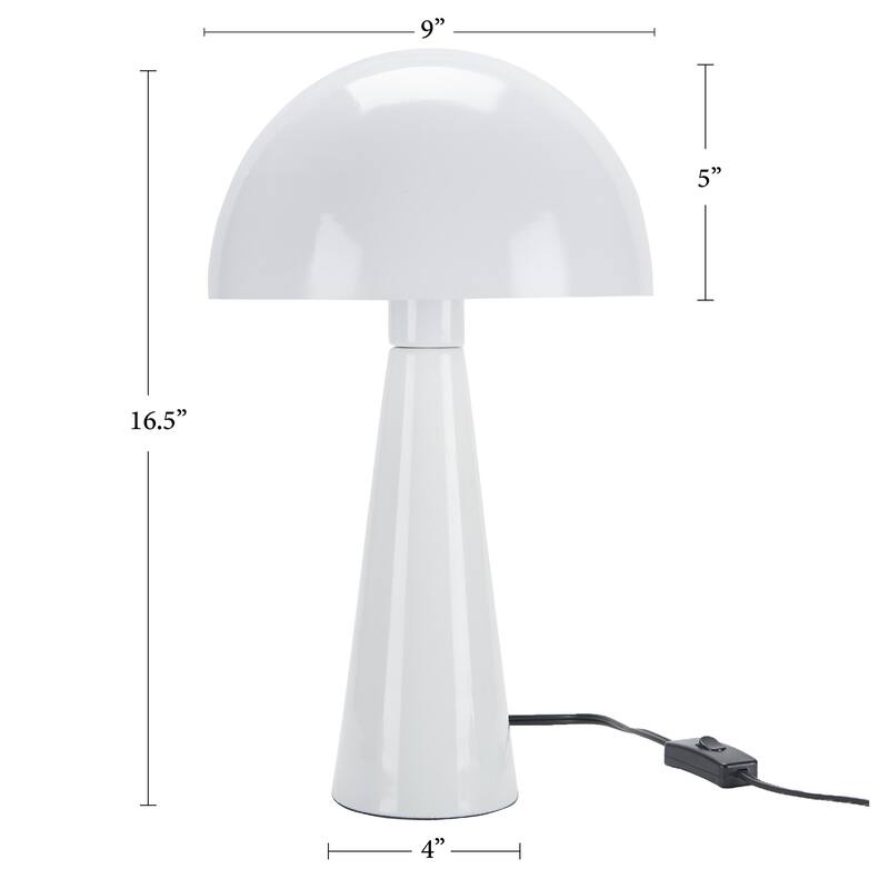 Nourison 16" Mushroom Shaped Iron Table Lamps, Set of 2