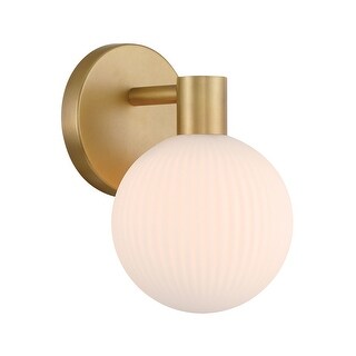 Minka Lavery 2991 Fenton 9" Tall Bathroom Sconce with Ribbed Glass