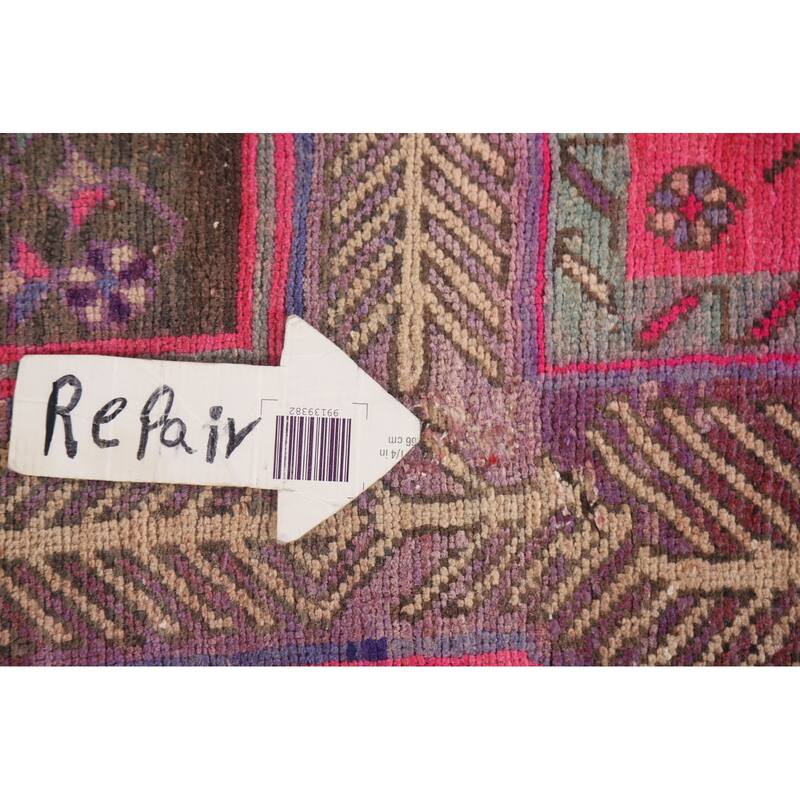 Meshkin Persian Antique Runner Rug Handmade Wool Carpet - 3'7" x 10'6"