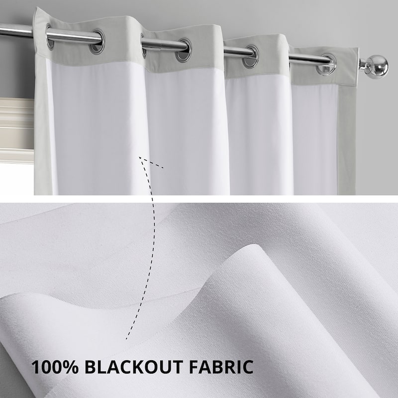 Exclusive Fabrics Signature Blackout Velvet Grommet Curtain (1 Panel)