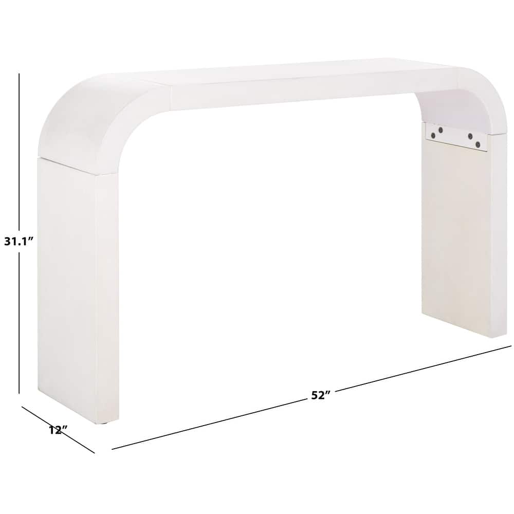 SAFAVIEH Jeanetta Curved Console Table - 52" W x 12" D x 31" H - 52"W x 12"D x 31"H