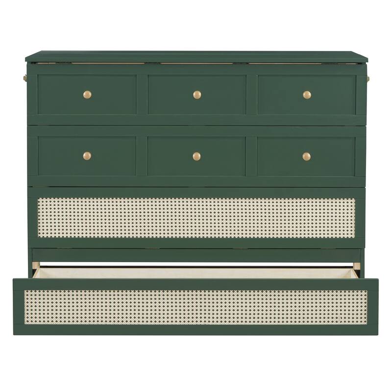 Murphy Bed with Versatile Storage and Large Drawers