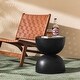 preview thumbnail 32 of 58, Glitzhome 18"H Modern MGO Faux Terrazzo Planter Stand Garden Stool Black