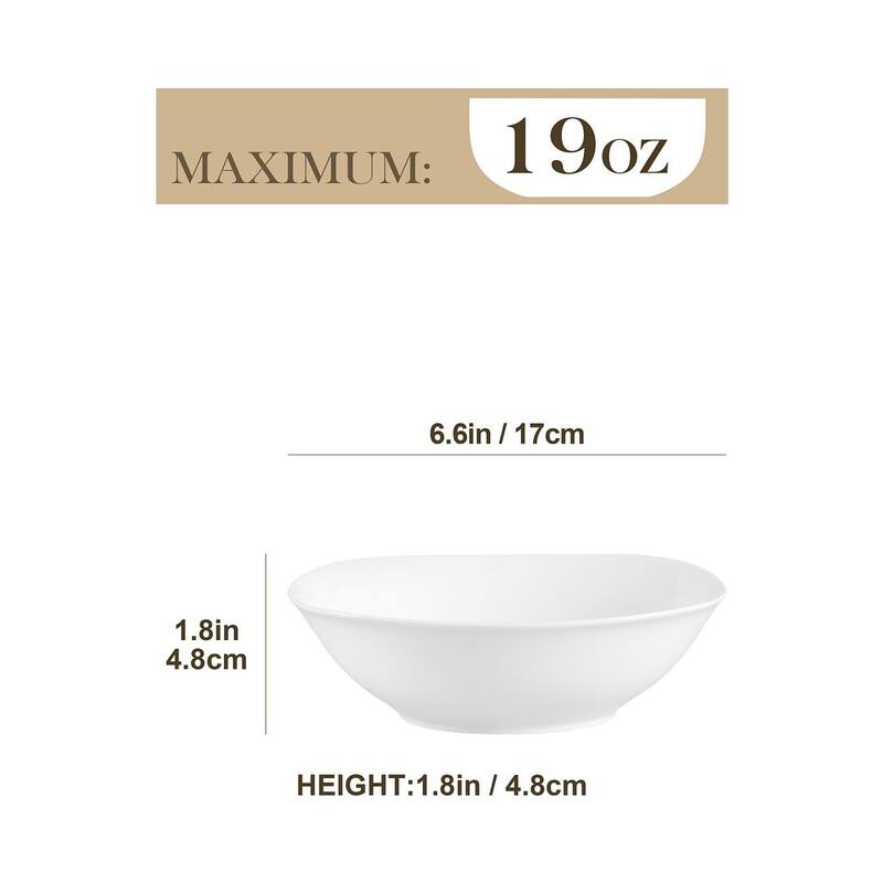 MALACASA Elisa 19 Oz. 6-Piece Cereal Bowl