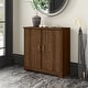 preview thumbnail 21 of 89, Cabot Small Entryway Cabinet with Doors by Bush Furniture Modern Walnut