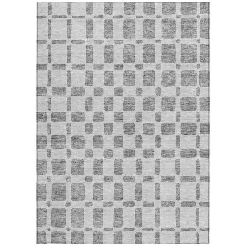 HomeRoots Geometric Transitional Rectangle Outdoor Rug