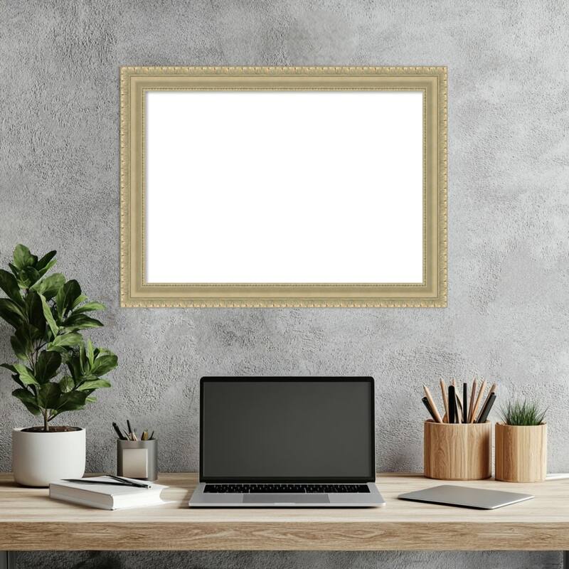 Amanti Art Champagne Teardrop Framed Dry Erase Magnetic Board