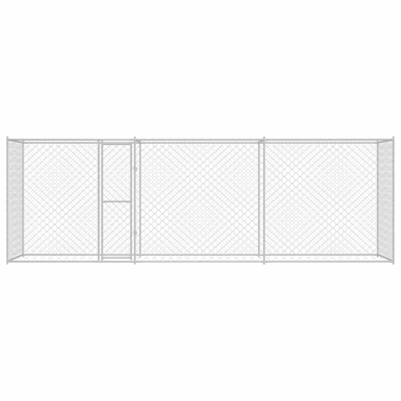 Dog Cage Silver 400/600/800 x 200 x 256 cm Galvanised Steel