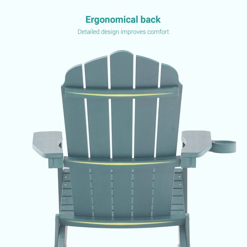 Bonosuki Set of 4 Folding Adirondack Chair Patio Fire Pit Chair