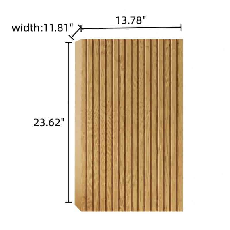 Modland 14"W x 59''H Wall Mounted Bathroom Cabinet - Narrow Waterproof Plywood, Corolla Oak for Over Toilet Storage