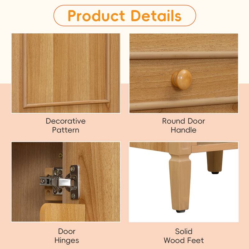 20-Inch Wood Bathroom Vanity with Sink, Solid Wood Legs, Adjustable Shelf, Tilt-Out Drawer,Modern Freestanding Cabinet