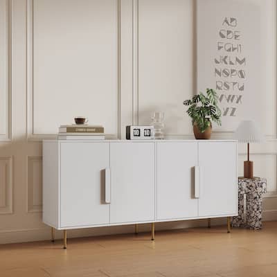 Sideboard Buffet Cabinet with Storage Modern Storage Cabinets with 4 Doors
