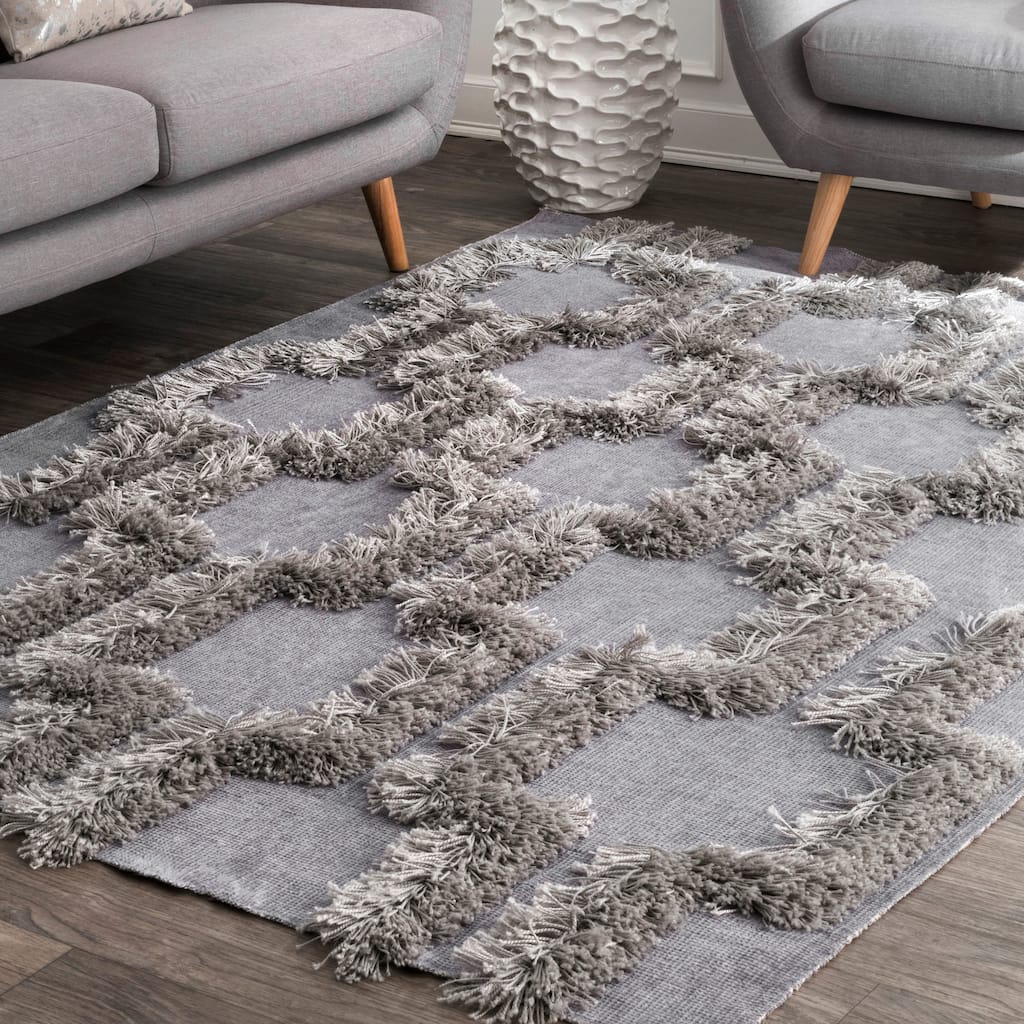 Nuloom Annalise Bloc Shaggy Area Rug