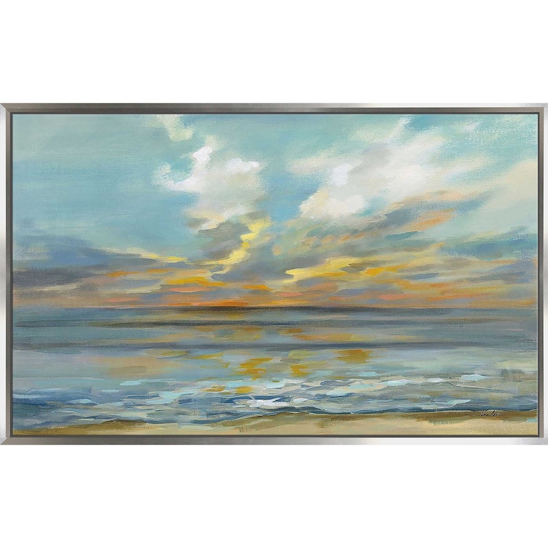 "Rhythmic Sunset Waves" Print on Floating Canvas