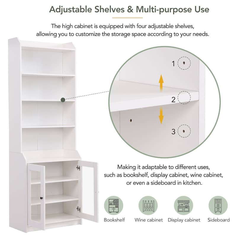 Elegant Tall Cabinet with Acrylic Board Door - N/A