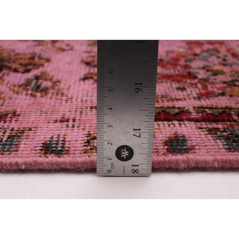 ECARPETGALLERY Hand-knotted Color Transition Pink Wool Rug - 6'4 x 10'0