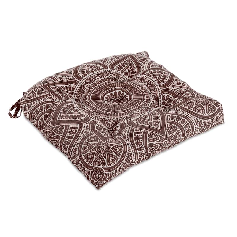 Handmade Cotton Mandala U Shaped Tuffted Thick Chair cushion pads 16''x16'' with Ties for Armchairs Dining Office Chair
